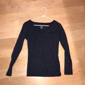 Navy blue long sleeve shirt